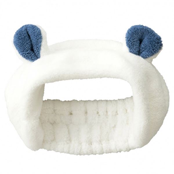 (まとめ) ヘアバンド (シロクマ) マイクロファイバータオル使用 吸水アニマル 『carari zooie』 (×48個セット)