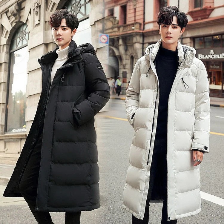 ダウンコート メンズ コート ダウンパーカー ベンチコート 冬服 防寒服 40代 アウトドア アウター ロング丈 フード付き 軽量 通勤 ビジネスコート スリム 韓国風