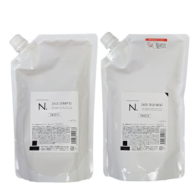 N. シアシャンプー750ml u0026 トリートメント 650g モイスチャー エヌドットスムース詰替パウチ シアシャンプー トリートメント napla