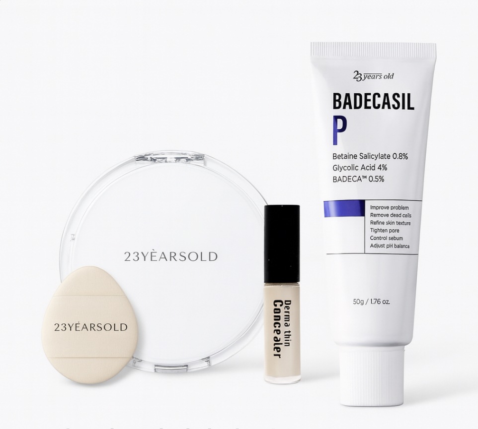 ハートリーフシーンカバー ドクダミクッション SPF50+ + バデカシルP 卵クリーム 50g [ミニコンシーラー]