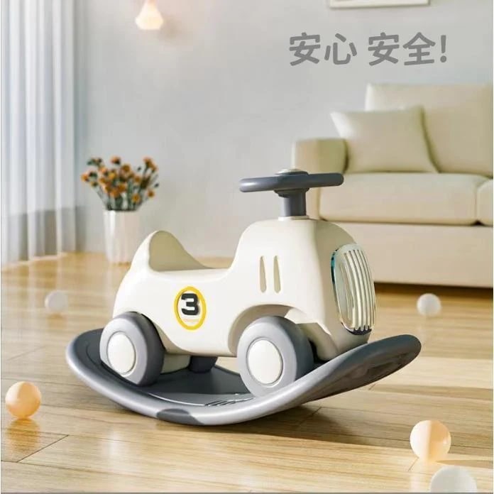 木馬 乗用玩具 車 乗り物 おもちゃ 3in1 キッズ 子供用 バランスボード 足けり 室内遊具 誕生日 女の子 男の子 プレゼント ギフト (car-mokuba)