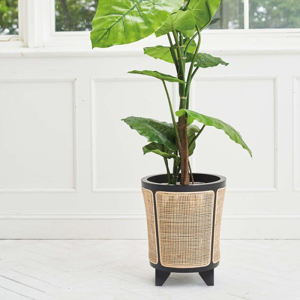 プランターカバー カバーのみ 観葉植物別売り アジアン カジュアル 南国 リゾート おしゃれ 脚 インテリア 園芸用品 ガーデニング 玄関 リビング オフィス 店舗