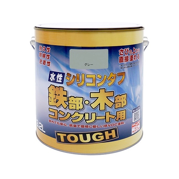 ニッペ 水性シリコンタフ グレー 3.2L