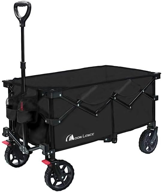 折りたたみ式キャリーカートブレーキ付き超コンパクト135L容量130kgの耐荷重ワンボタン折りたたみ設計アウトドア活動キャンプレジャーバーベキュー運動会