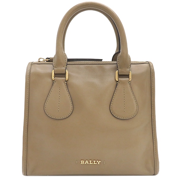バリー BALLY ハンドバッグ POPPY レザー ベージュ ゴールド金具 ショルダーストラップ欠品 中国【中古】
