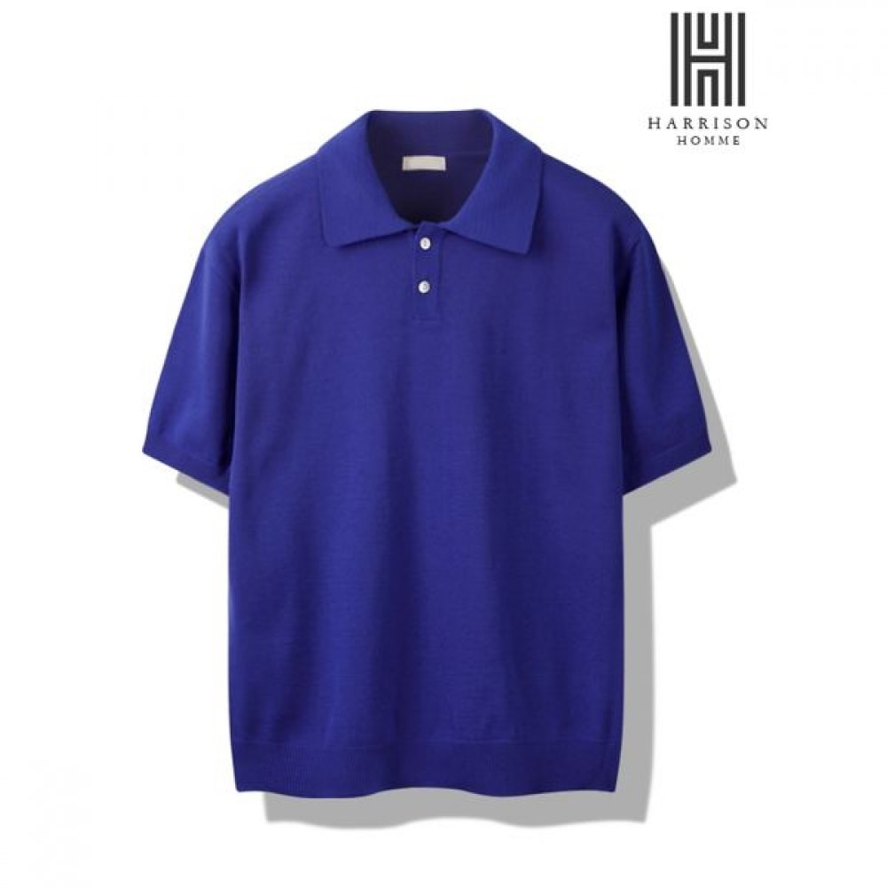 [ハリソン] ビッグサイズニット半袖カラティMDLC1455