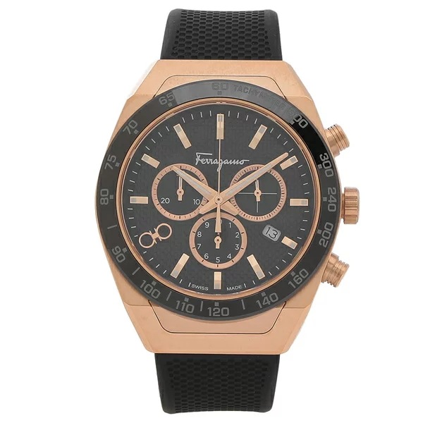時計 クォーツ ブラック メンズ FERRAGAMO SFHR00320