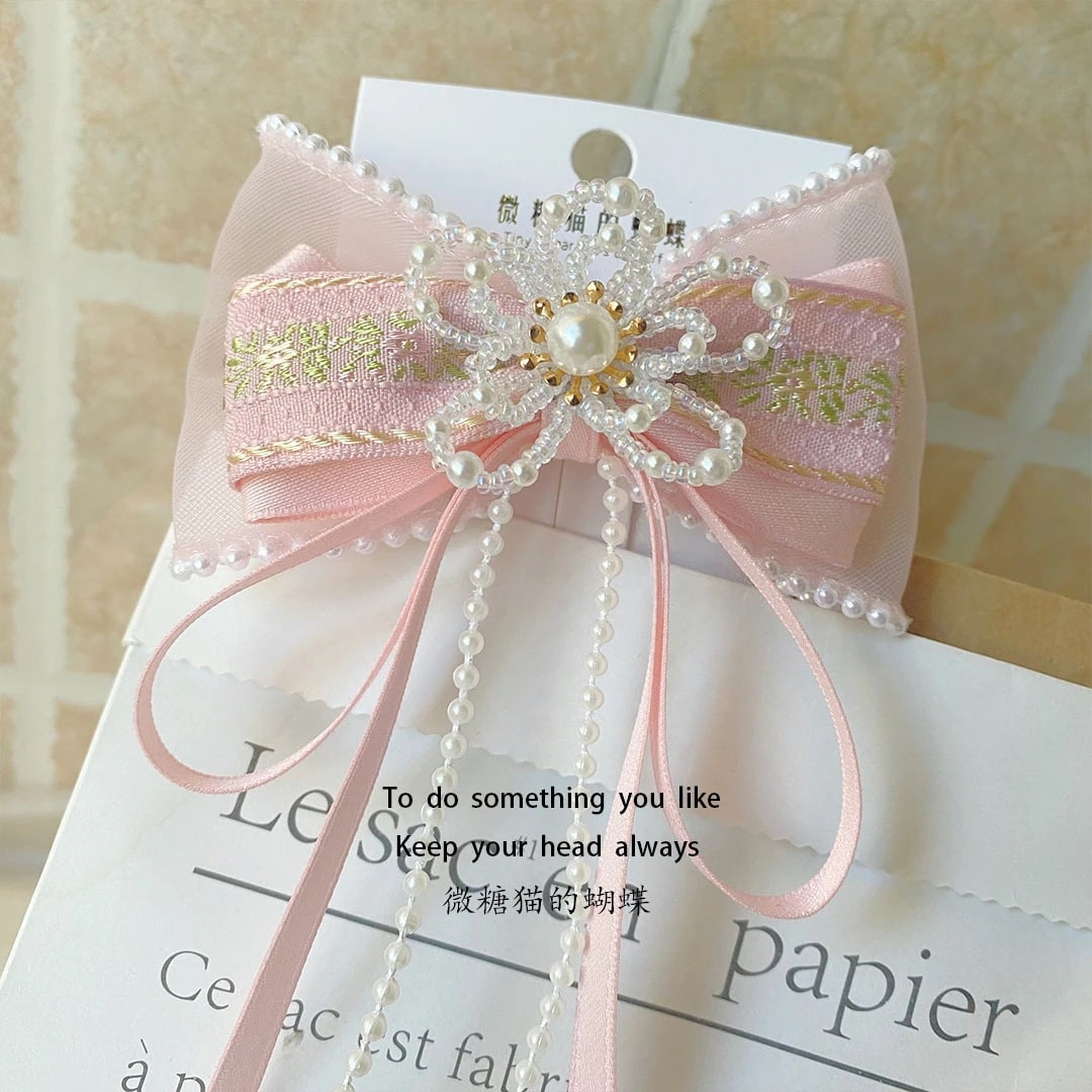 スーパーフェアリー スウィートリボン 子供用 のぼり ヘアピン 立体 花 アンティーク調 女の子 可愛い プリンセス ヘアアクセサリー 頭飾り