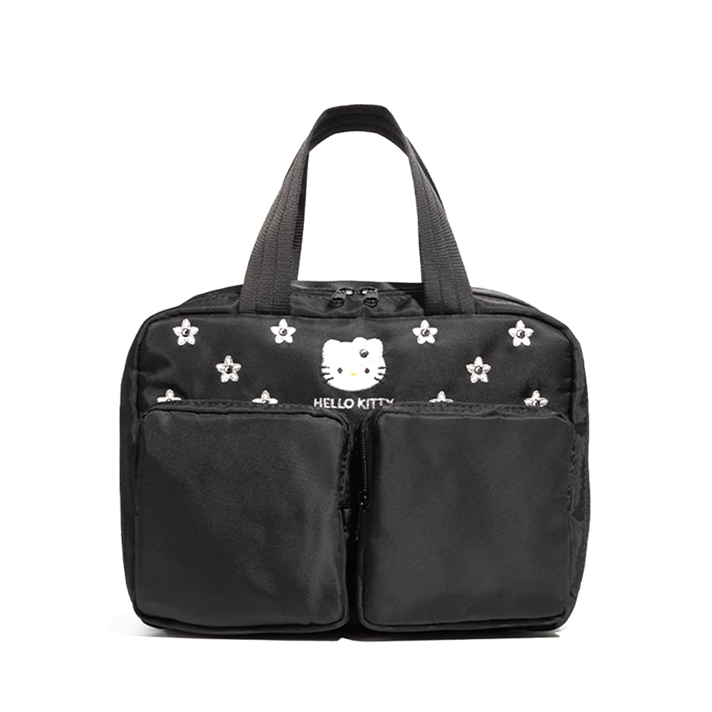 키티 투포켓 나일론 파우치백 보부상 토트백