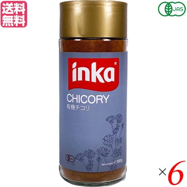穀物コーヒー ノンカフェイン オーガニック グラナ 穀物飲料 チコリ 100g 6個セット