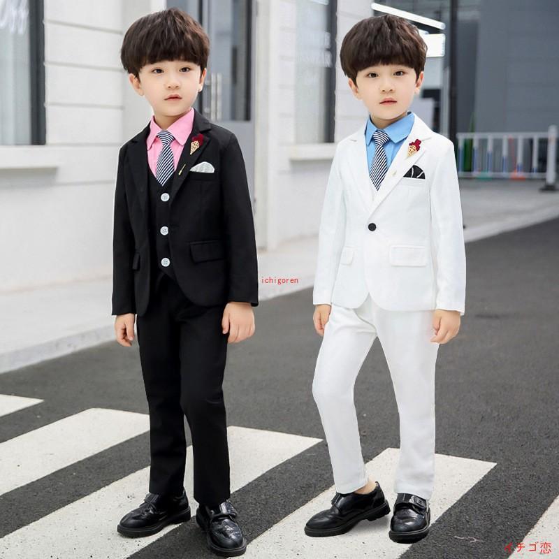 限定/新品/底値子供服 スーツ 男の子 フォーマル 入学式 上下セット ジュニア キッズ 男児 卒園式 入園式 結婚式 発表会 卒業式 喪服 黒 白 90 100 110 120 130 140 15