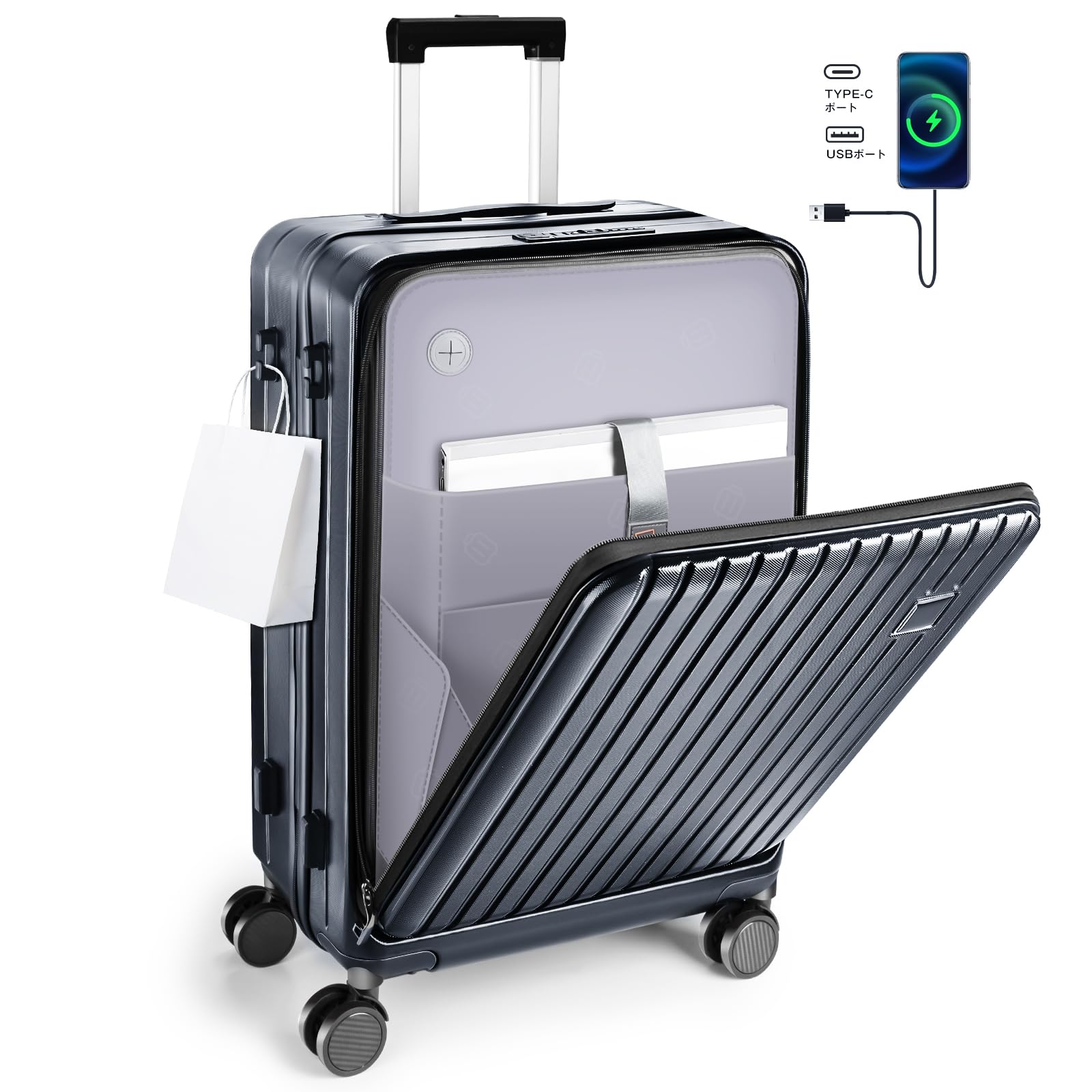 Seeloveスーツケース (黒 サイズ(66*43*25cm)60L)