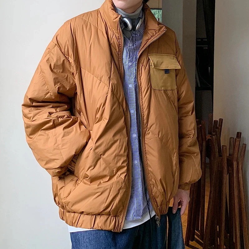 ゆったり 綿入れ 冬アウター ins かっこいい メンズ コットンジャケット レトロ ジャケット コート 日系 立ち襟 ins
