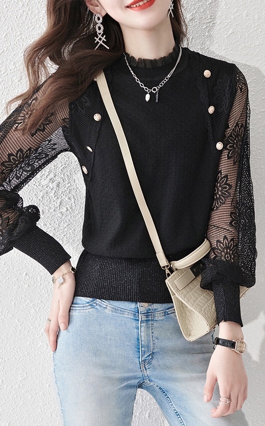 秋 スタイル ニット セーター 女性 春 秋 薄い セーター 秋 ショート デザイン トップ グリーン ピンク ブラック M Lトップス 袖あり かわいい 大人可愛い きれいめ シンプル カジュアル