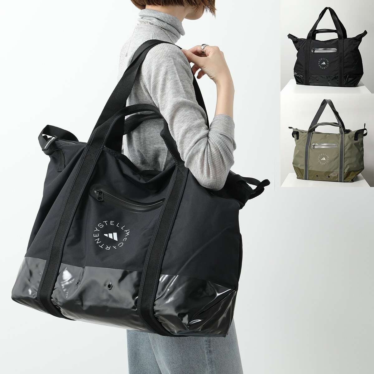 adidas by STELLA McCARTNEY アディダス ステラマッカートニー コラボ トートバッグ aSMC TOTE IS9028 JY4187 レディース ロゴ 鞄 カラー2色