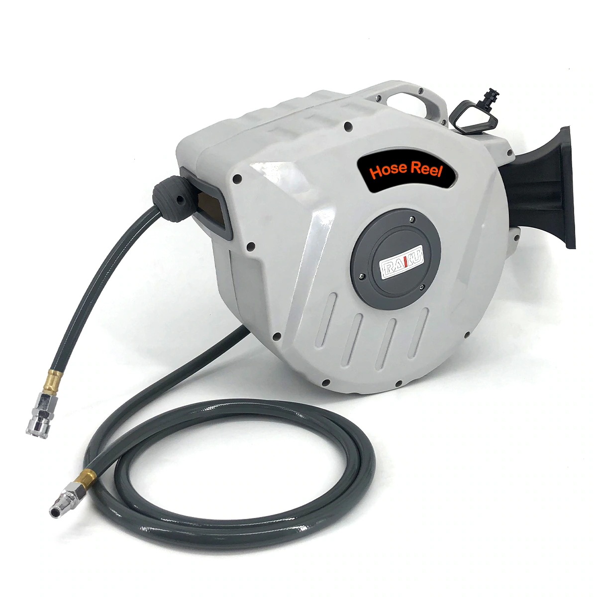 エアーホースリール 自動巻取式 20m 壁掛け 天吊り 持ち運び使える エアホース 180度回転可能