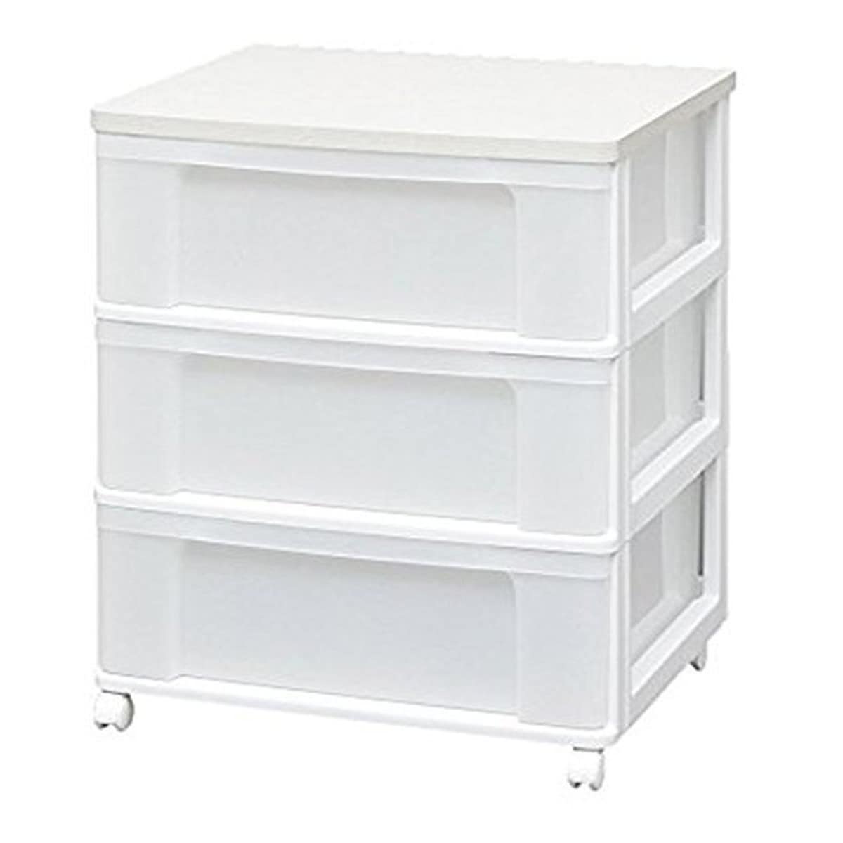 チェスト 木天板 3段 幅63.2cm×奥行50.7×高さ73cm ホワイト W653P