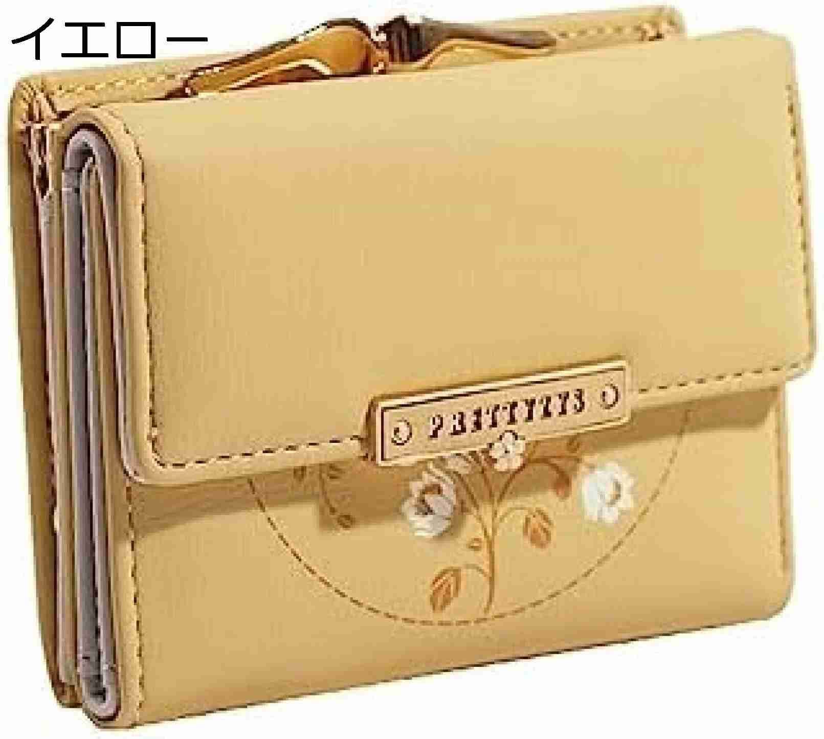 【20%OFFクーポン】財布 レディース ミニ財布 ウォレット 三つ折り がま口 花柄 ボタン 大容量 小銭入れ カード入れ 多機能 取り出しやすい スキミング防止 おしゃれ コインケース 可愛い 誕