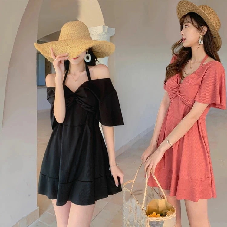 水着 レディース ワンピース オールインワン 大人 水着 ショートパンツ スカート フレア パッド付き女性用 セクシー ママ 大きいサイズあり ミセス オールインワン 水着 体型カバー 水着 ママ み 5,468円