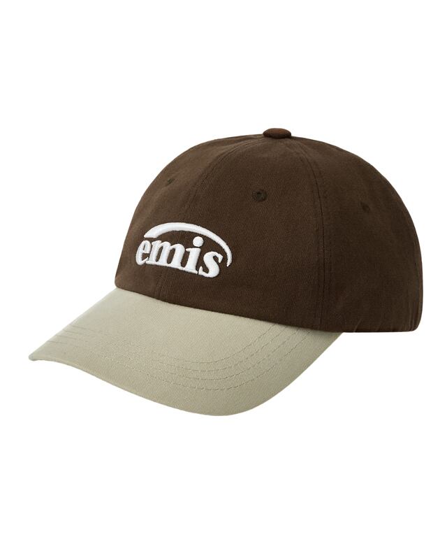 NEW LOGO MIX BALL CAP(RENEWAL)-BEIGE/BROWN