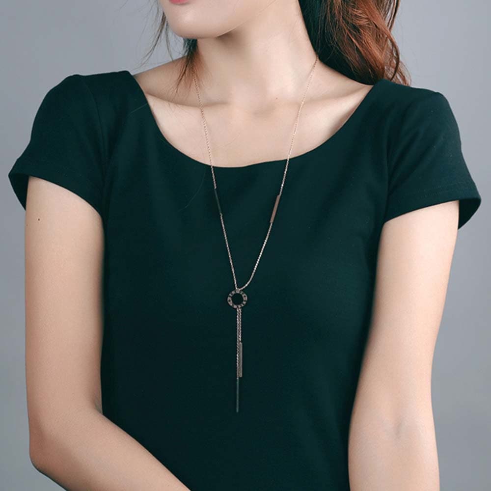 ピンクゴールドローマンナンバーステンレスネックレス ステンレスチェーン ステンレス レディース チョーカー 首飾り 高級 プレゼント ギフト stt00-00-0378