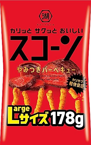 湖湖池屋 Largeサイズ スコーン やみつきバーベキュー 178g12袋