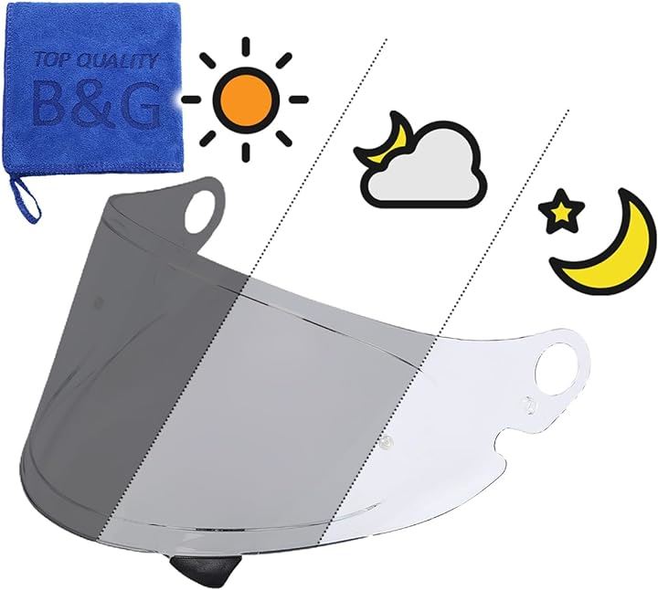 互換品 CPB-1V シールド 調光シールド フォトクロミックシールド PHOTOCHROMIC ヘルメット バイザー Glamster