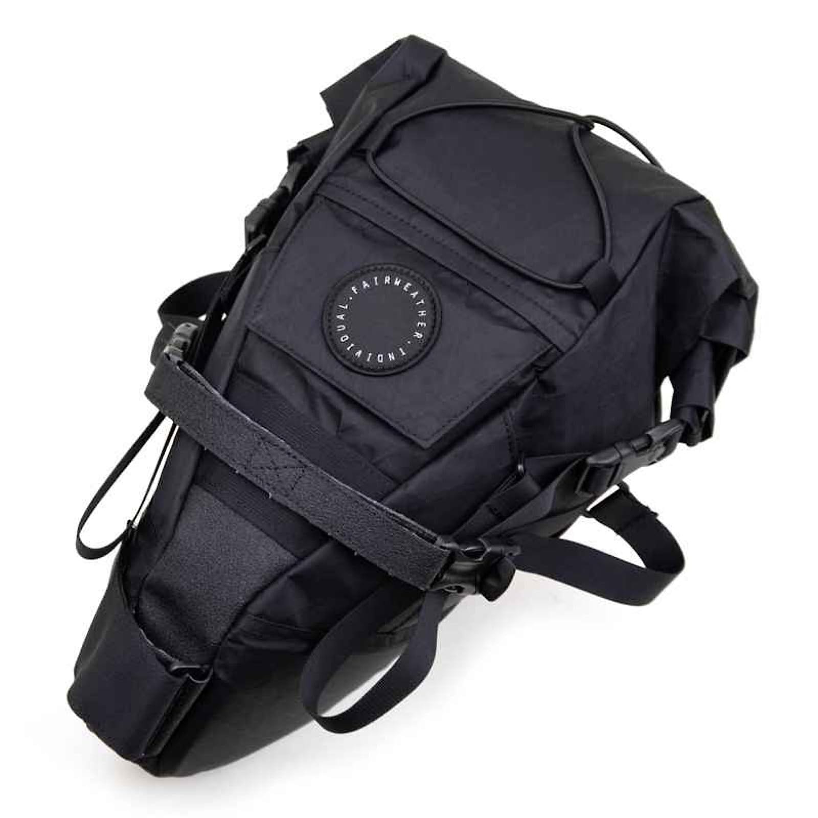 FAIRWEATHER フェアウェザー seat bag シートバッグ 自転車 サドルバッグ 大容量 防水 バイクパッキング ツーリング対応 (ブラック/x-pac)