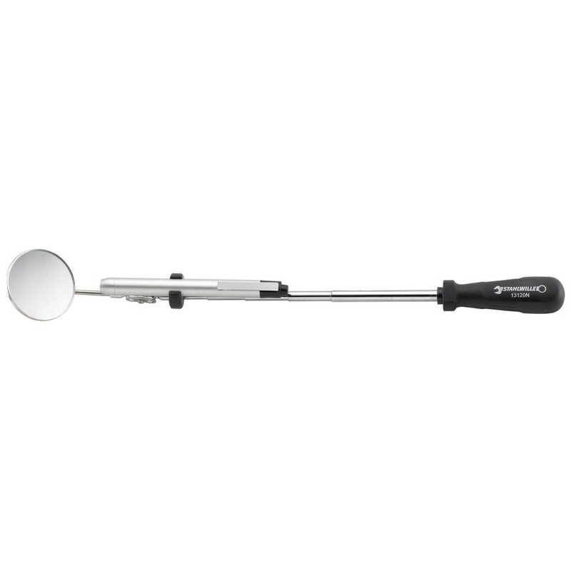 STAHLWILLE　伸縮式LEDライト付テレスコピックミラー 伸縮サイズ310-750mm ミラー55mm　13120N
