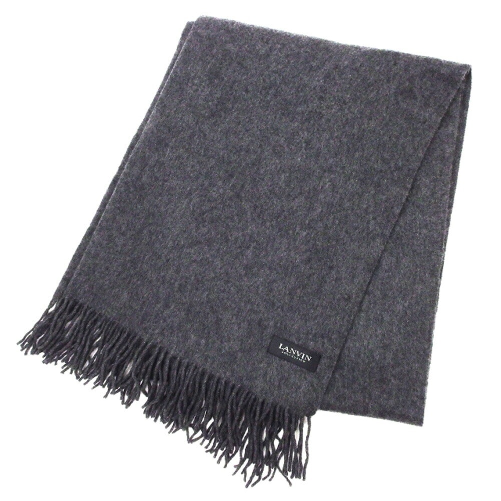 マフラー ブランケット フリンジ付き 膝かけ グレー 灰色 中古 15,499円