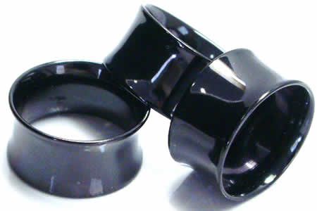 ボディピアス 16mm ブラック ダブルフレアアイレット 16ミリ ステンレス 黒色 コーティング 定番 ラージホール 両側が広い 拡張 男性 女性 人気 シンプル 定番 bk-df16xxxxxx