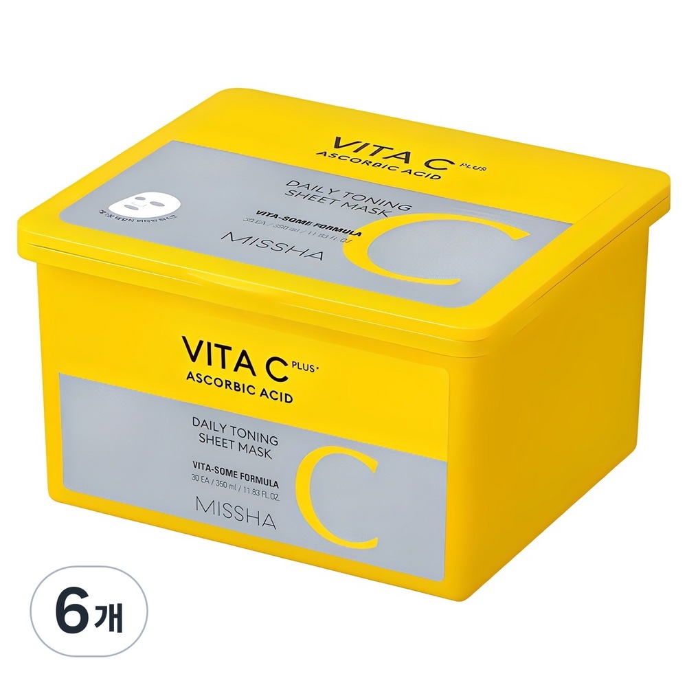 ミシャ ビタCプラス デイリー トーニング シート マスク30個入り6個