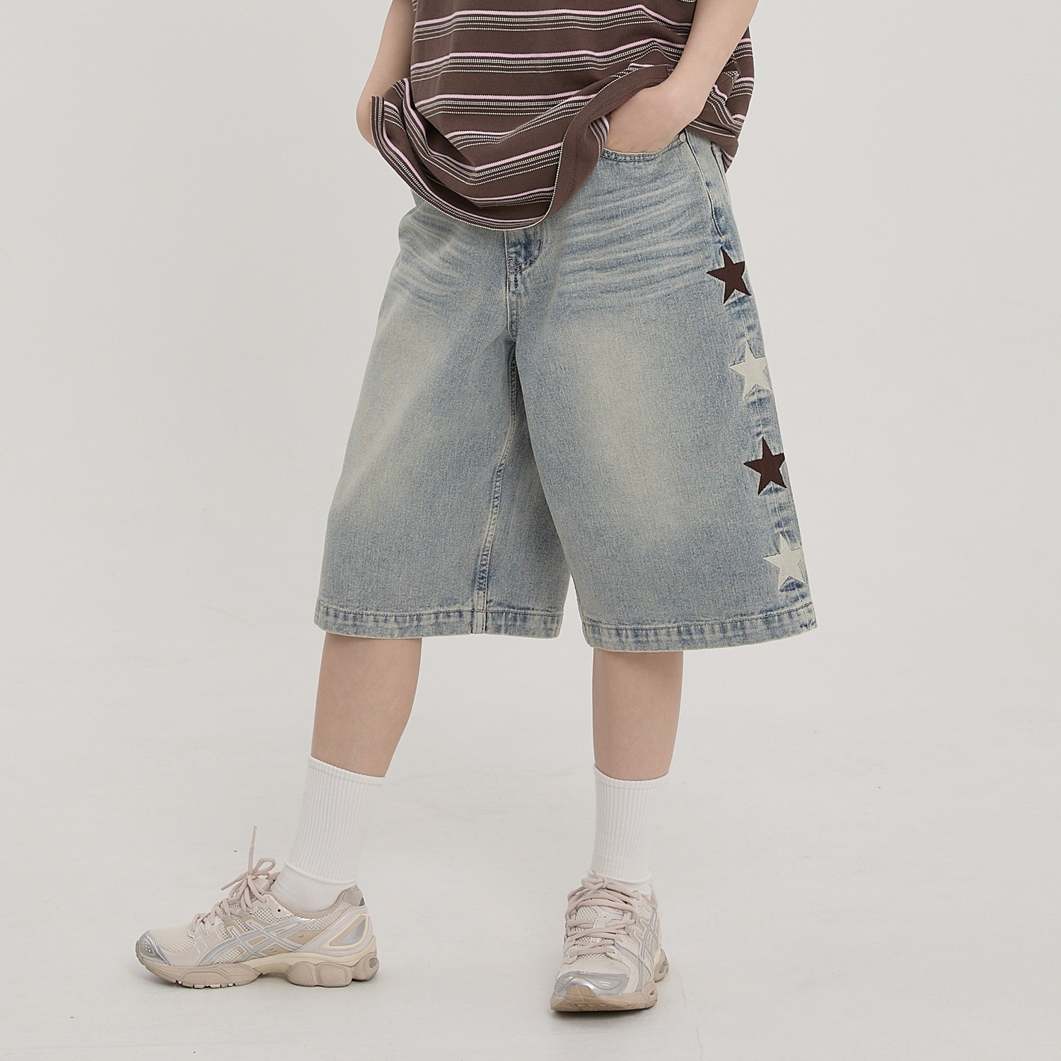 Star Denim Bermuda Pants Yellow Washed LIGHT BLUE 8,427円