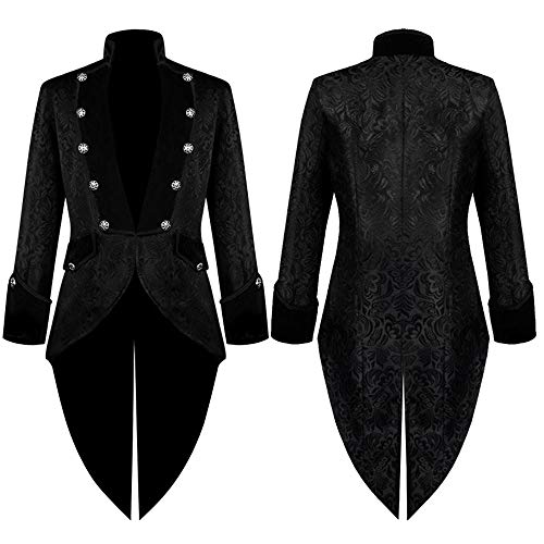 メンズ ジャケット中世 衣装 クリスマス コスプレ ハロウィン 演出服 ゴシック コート 王子様 貴公子 演奏会 ステージ衣装 男性用ジャケット 舞台衣装 演劇オペラ声楽 貴族服装 クリスマス仮装