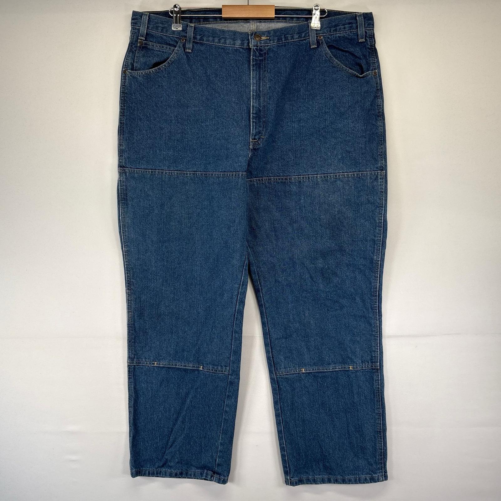 古着 デニム パンツ ダブルニー ペインター ジーパン ワーク 大きいサイズ W42×L30 ブルー系 メンズ