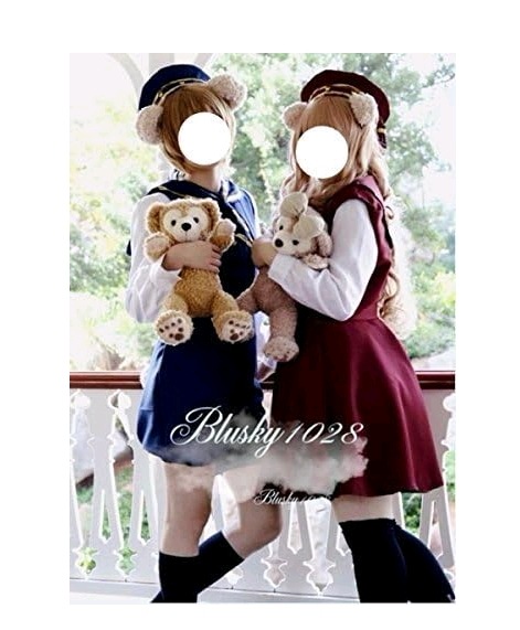 耳尻尾付シェリーメイ+ダッフィー/ハロウィーン/ディズニーコスプレコスプレ衣装 オーダー自由 ディズニークリスマスハロウィン イベント仮装 コスチューム
