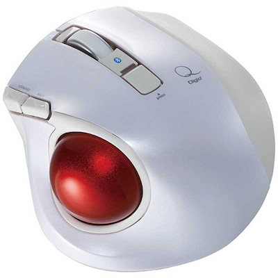 他サイト： ナカバヤシ　マウス トラックボール Digio2 Qシリーズ [レーザー /無線(ワイヤレス) /5ボタン /Bluetooth] ホワイト　MUS-TBLF134Wの商品画像