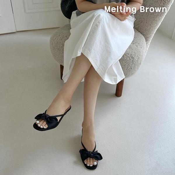 レディース夏ミドルヒールスリッパ レディーススリッパヒール