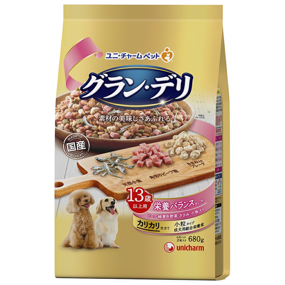 ドッグフード　カリカリ仕立て　１３歳以上用　栄養バランスセレクト　６８０ｇ（３４０ｇX２袋）X９　ＣＲＣ45―05―45―15―00