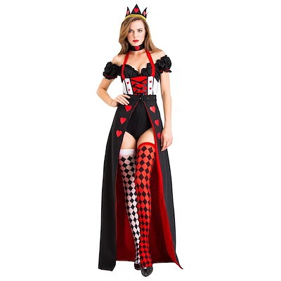 Amazon.co.jp: [JUNDOMECY] ハートの女王 コスプレ 大人 セット