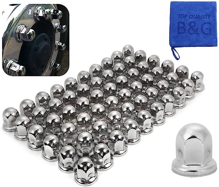 ナットキャップ カバー ISO 33mm 高さ51mm 61個セット ミドル ステンレス 丸型 大型10穴用 デコトラ 汎用