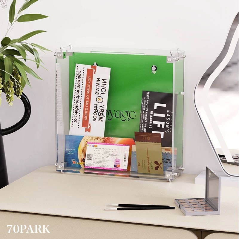 アクリル クリア スクエア チケット 収納 ボックス 全4色 voyage おしゃれ 韓国インテリア 韓国雑貨 韓国っぽ インテリア雑貨 北欧 北欧インテリア 70PARK
