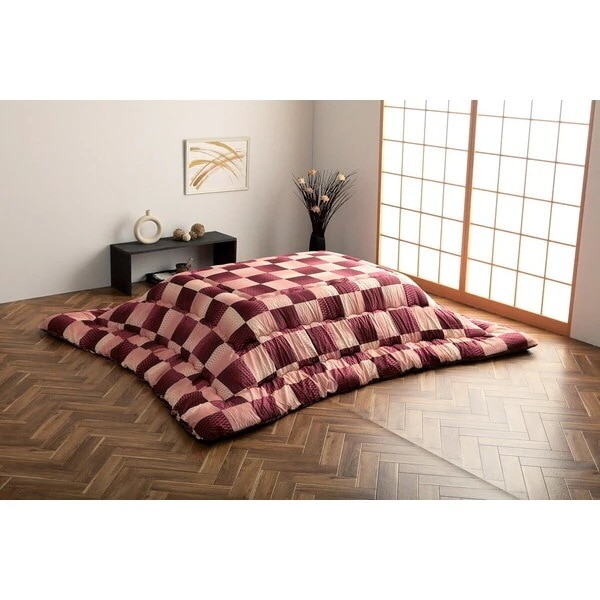 1161050220203 こたつ布団 長方形 単品 和柄 市松模様 ピンク 約205×245cm メーカー直送