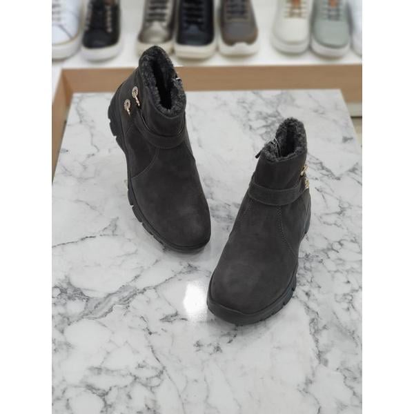 セーブゾーン05 女性5cmチャンキーヒール軽量ファーアンクルブーツ UAOSPAWN605 (43198556)