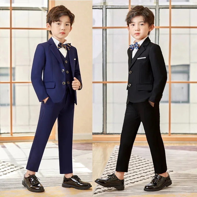 キッズスーツ　6点セット　ジャケット　ロングパンツ　ベスト　男児　スーツ　コーディーネート　チェック