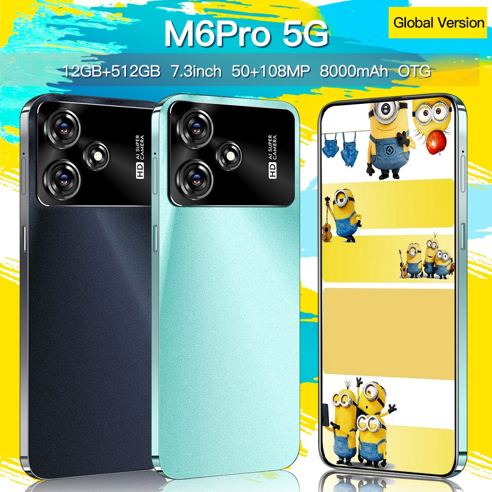 スマホ 本体 M6 Pro Android13 スマートフォン 7.3インチ 12+256GB 10000mAh 108MP デュアルカメラ コスパ最高 新品 2025