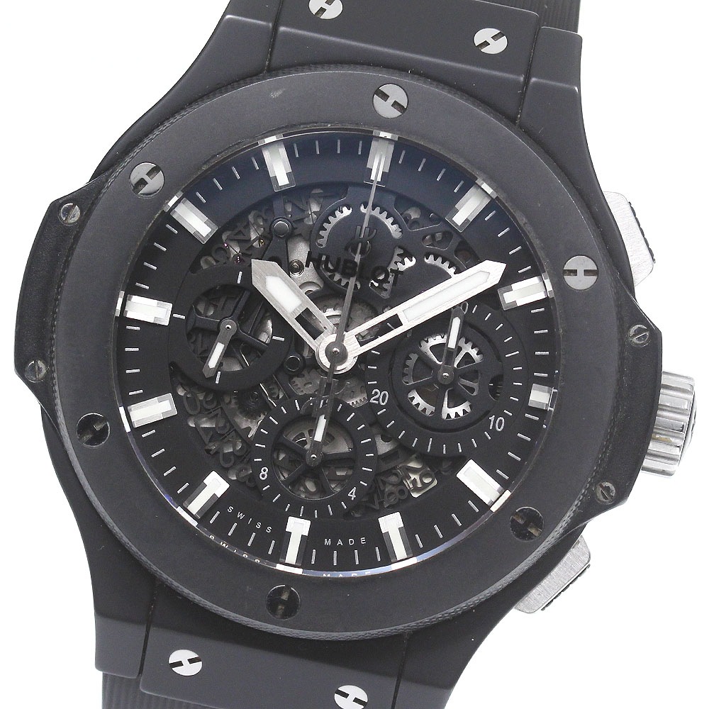 ウブロ HUBLOT 311.CI.1170.RX ビッグバン アエロバン ブラックマジック クロノグラフ 自動巻き メンズ 保証書付き_776760【中古】