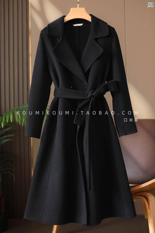 レディース ファッション　オシャレ　カジュアル　かわいい　綺麗 楽 ハイ カット ラージ PAI 両面 コート レッド ミドル丈 ウール