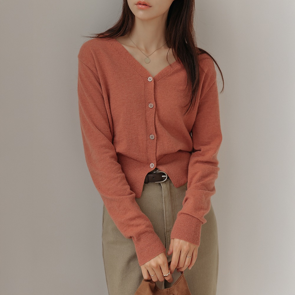 ハティネパインウール35%カシミアニットカーディガン