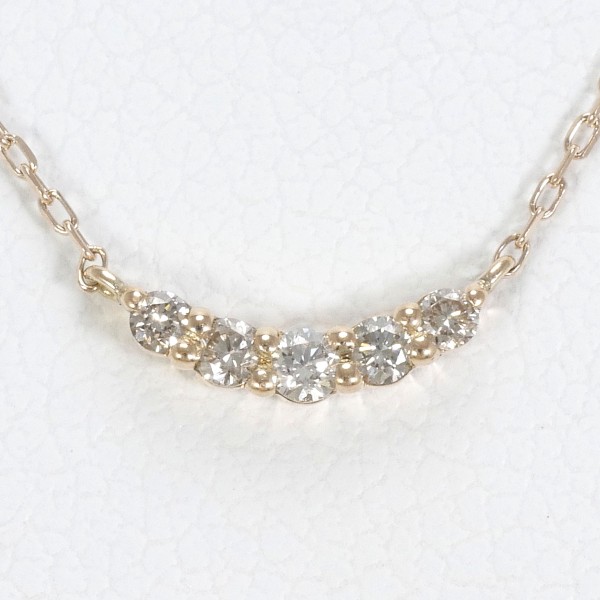 カナル4℃ K10YG ネックレス ダイヤ 総重量約0.7g 約40cm ジュエリー 中古 9,309円